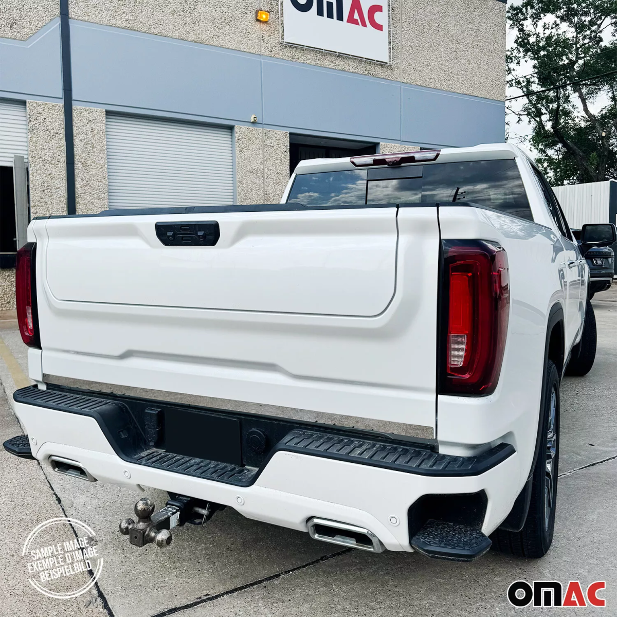 GMC Sierra 2500 Tailgate Trim - Omac - S.Steel - Gloss Silver - 2014-2019